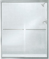 Sterling 5475-59S-G05 Shower Door, Clear Glass, Tempered Glass, Frameless Frame, Aluminum Frame, Stainless Steel